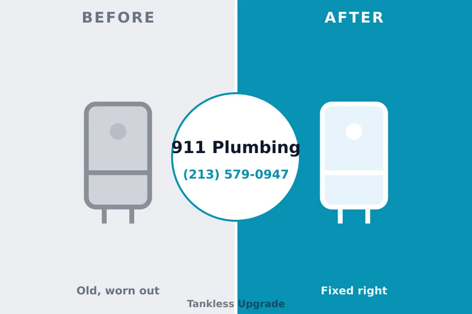 Before and after: plumbing repair Lincoln Beach, OR